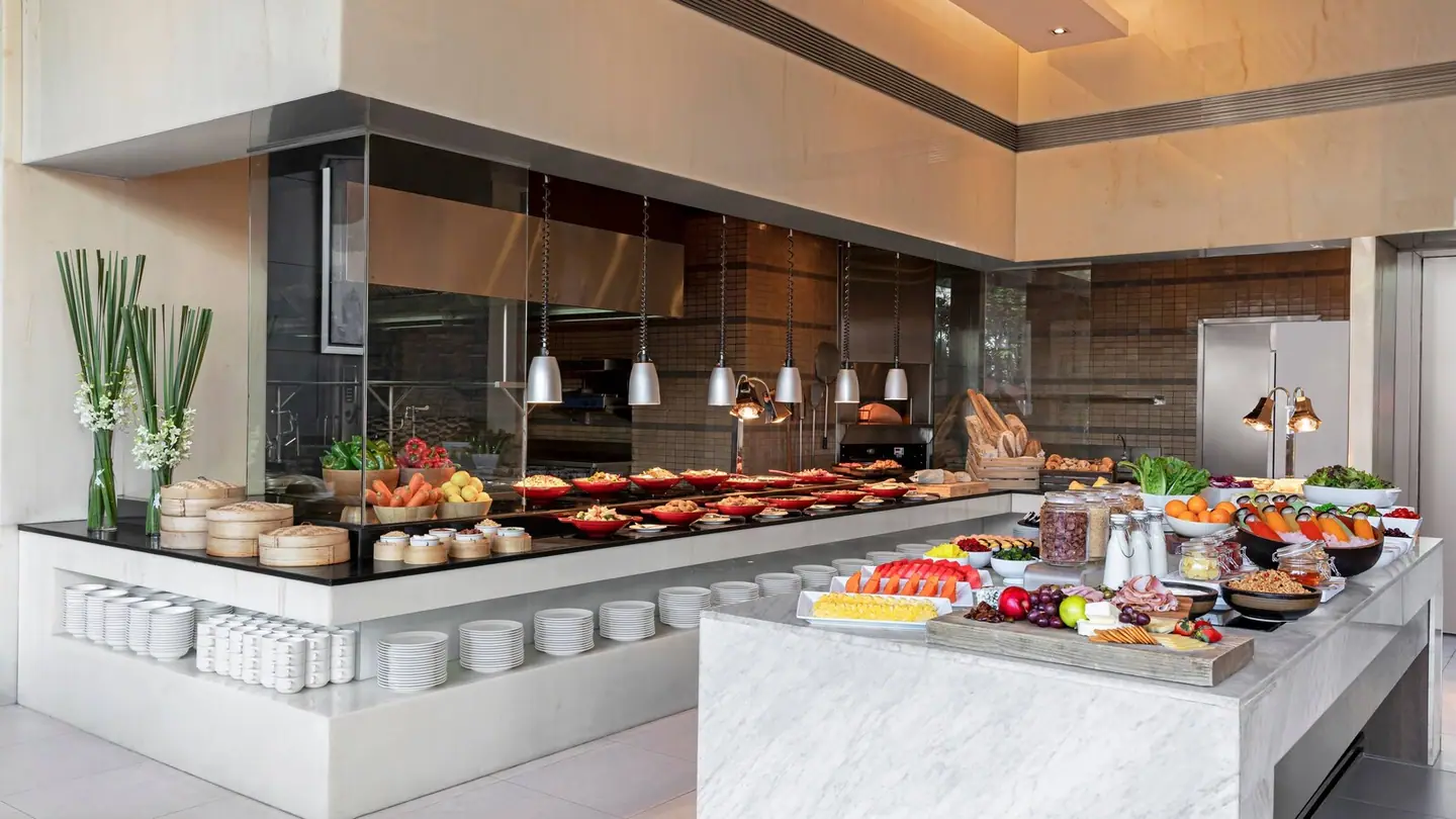 Breakfast buffet at Bistro M in Marriott Executive Apartments Sukhumvit Park